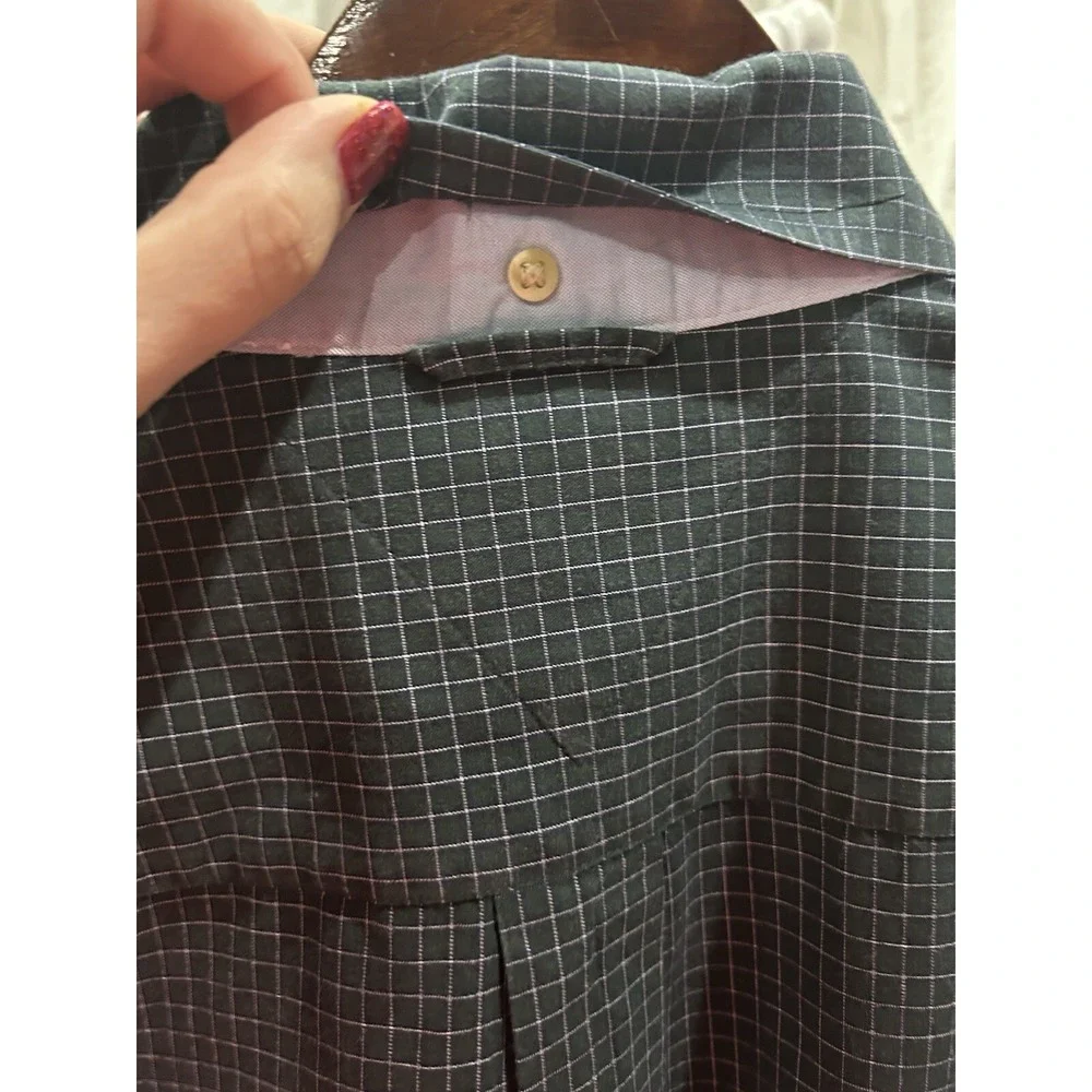 Tommy Hilfiger Mens XL Plaid Check Button Up Traditional Dresswear Classic Shirt - Picture 7 of 8